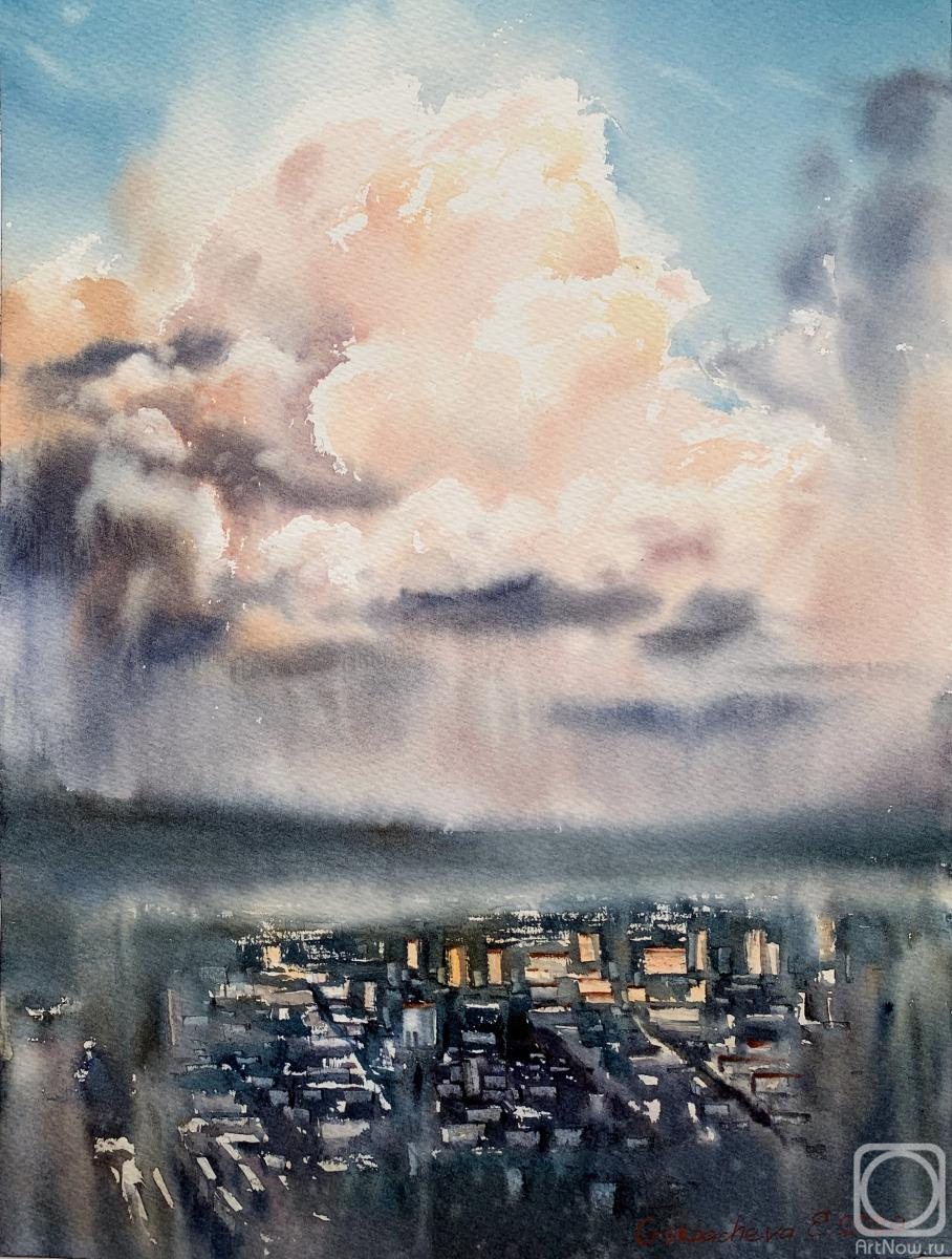 Gorbacheva Evgeniya. City Cloudscape at Sunrise #2
