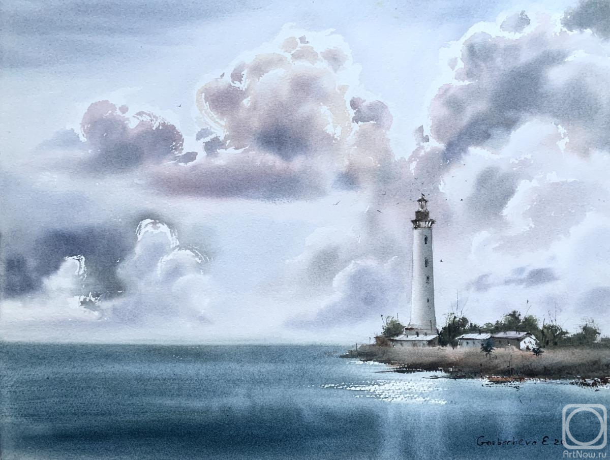 Gorbacheva Evgeniya. Lighthouse and Clouds