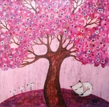 Pink dreams (Fox Painting). Razina Elena
