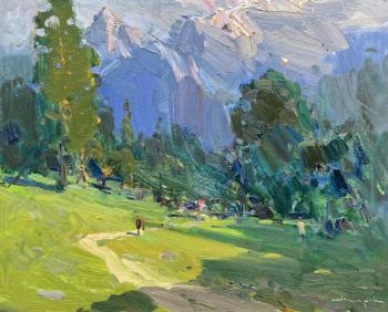 Evening shadows in the mountains (The Caucasian Landscape). Makarov Vitaly