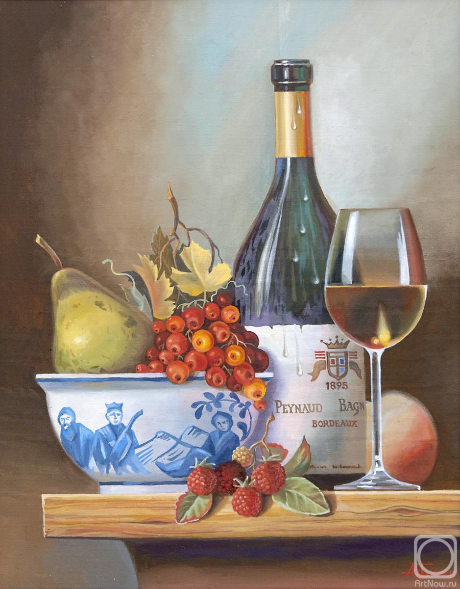 Shatalov Andrey. Still life with wine and fruits