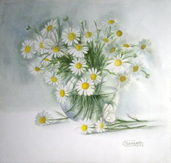 Still life with daisies. Takmakova Natalya