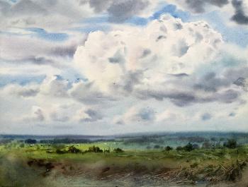 Field and clouds #3. Gorbacheva Evgeniya