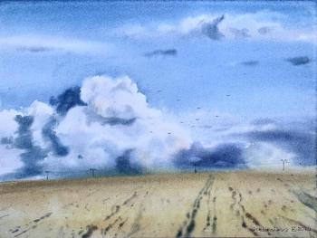 Field and clouds. Gorbacheva Evgeniya