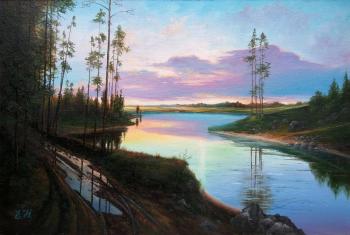 White Nights. Summer. Karelia (Karelia Painting). Korableva Elena