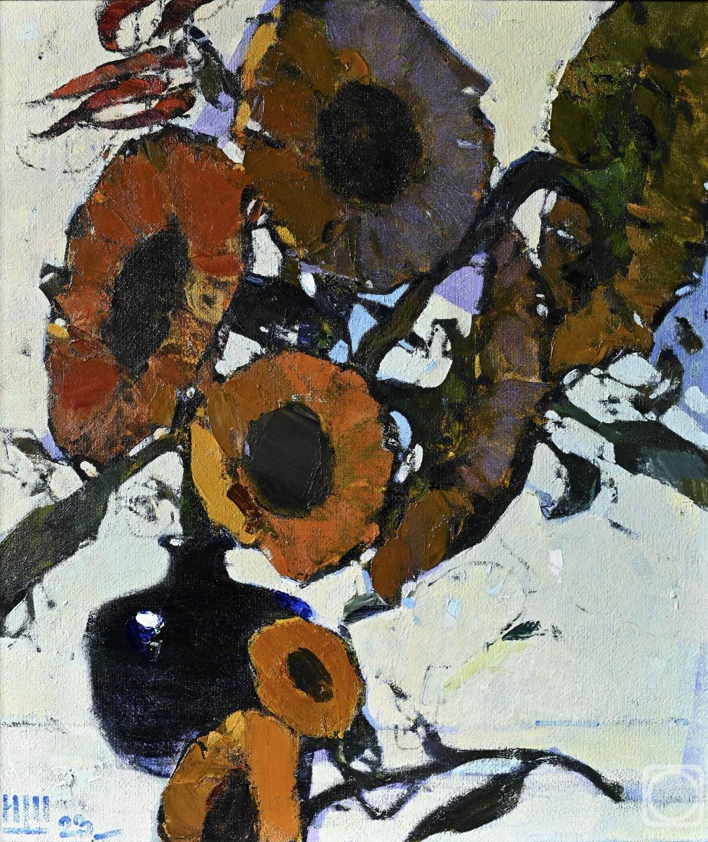 Shcherbakov Igor. Sunflowers in the jug