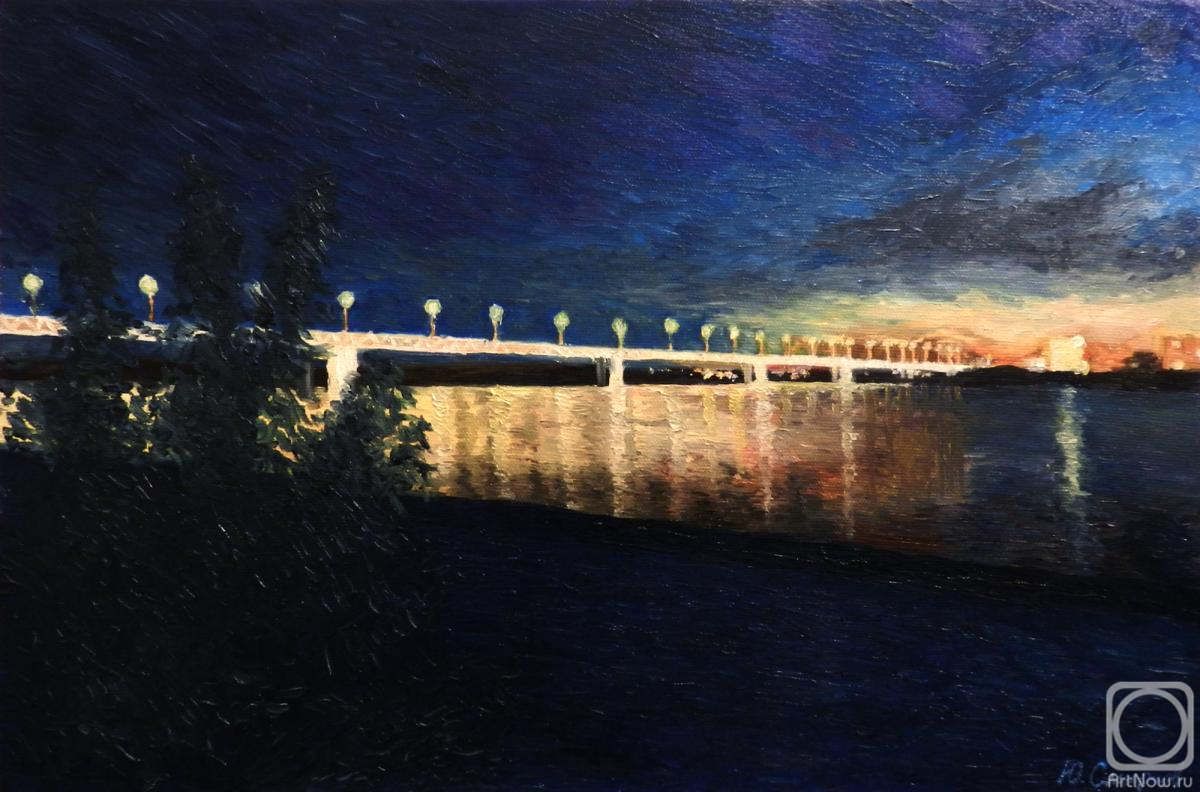 Smirnov Yuriy. Night bridge in Nizhny
