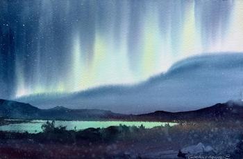 Northern lights #41 (Northern Landscape). Gorbacheva Evgeniya