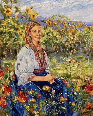 Au milieu des fleurs (Russian Woman). Malivani Diana