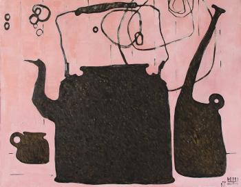 Cup, teapot and jug (Plot Painting). Shcherbakov Igor