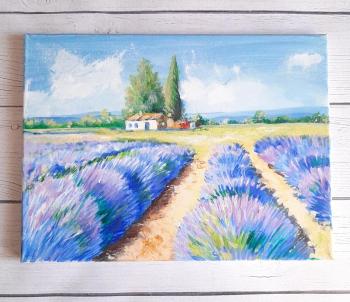 Provence. Landscape with lavender. Lantsova Elizabeth