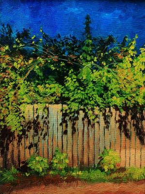 The fence in the alley (Hedge). Fyodorova-Popova Tatyana