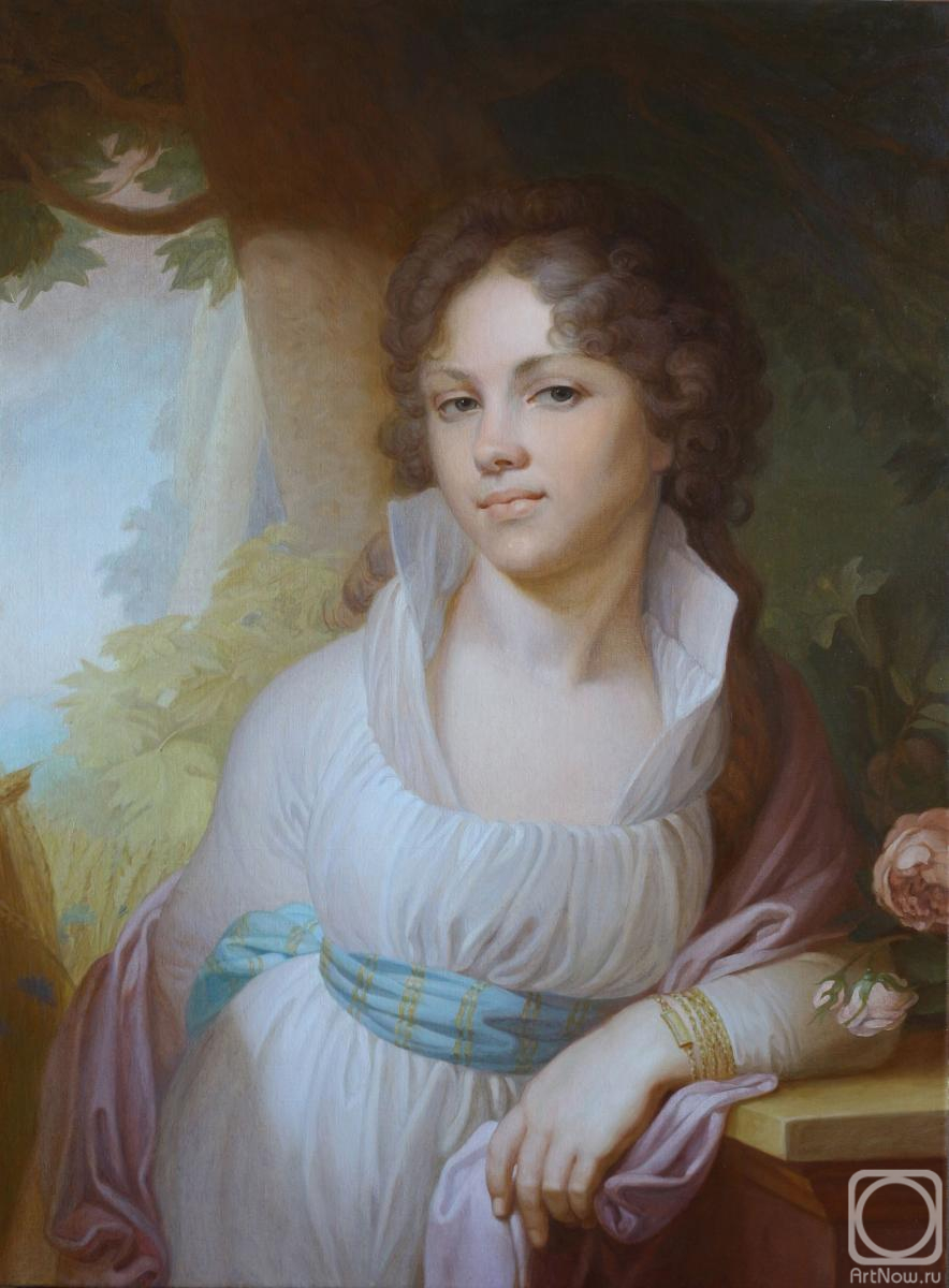 Bikova Yulia. Copy of the painting by Borovikovsky Portrait of Lopukhina