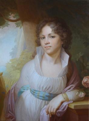 Copy of the painting by Borovikovsky Portrait of Lopukhina
