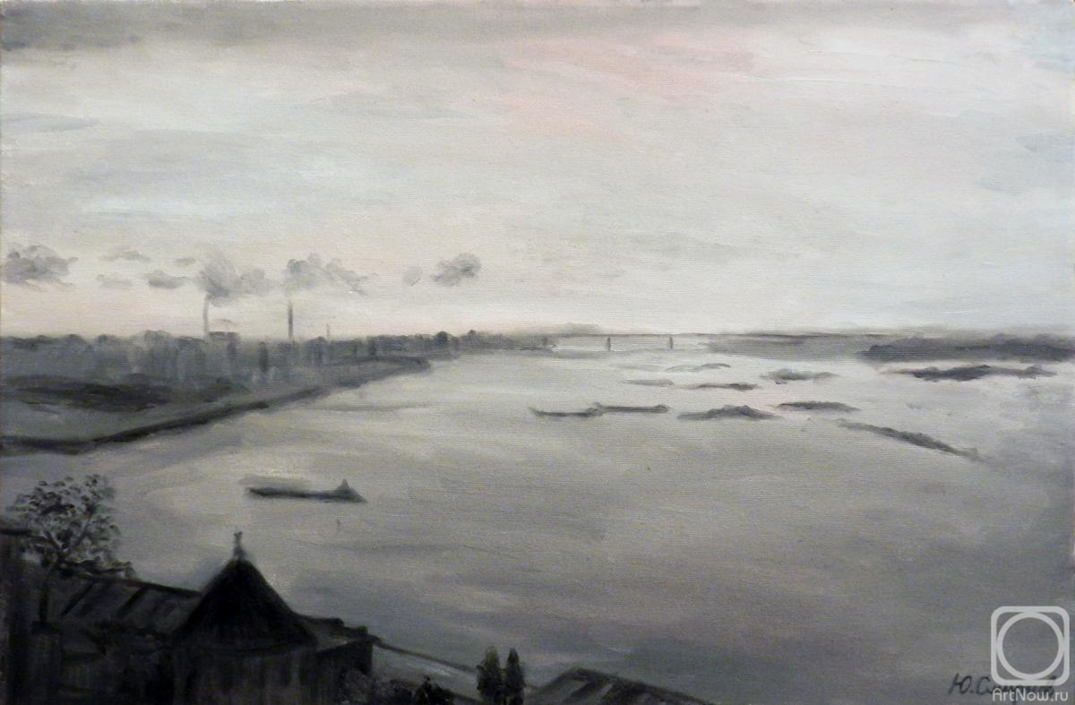 Smirnov Yuriy. Nizhny. View of the Borsky Bridge