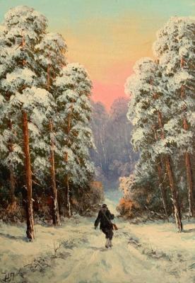 Winter Evening, Forester. Lyamin Nikolay