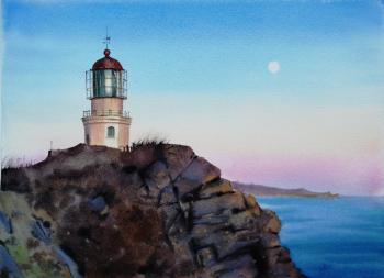 Lighthouse on the Cape Povorotny (Evening Seascape). Kovalenko Olga