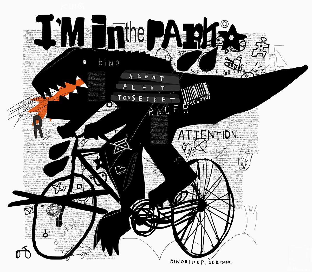 Panfilov Dmitriy. Dinosaur on a bicycle
