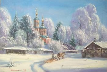 Winter day in the village. Dyomin Pavel
