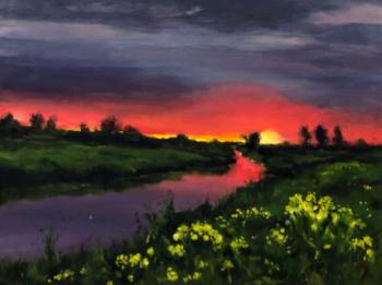 Pink evening. Kabardov Anzor