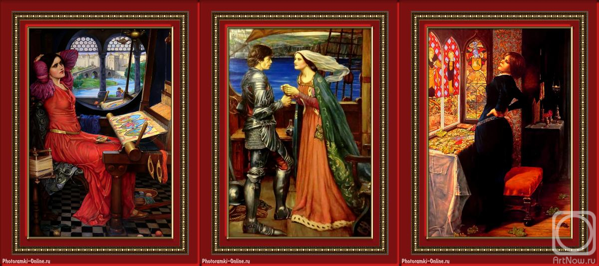 Litvinov Valeriy. Triptych of pre-Raphaelite copies "Waiting for the Knight"