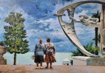 At the pier of Time (Original Painting Landscape Oil). Simonova Olga