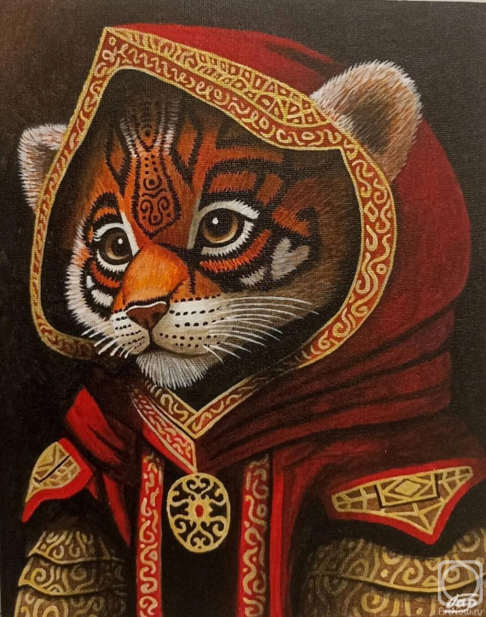 Garifullina Alina. The tiger in red
