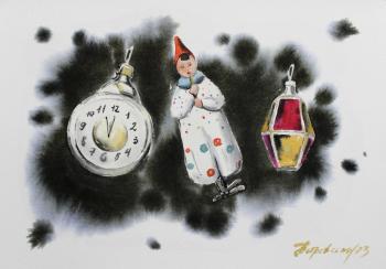 Toys on Dark (Christmas Decorations). Petrovskaya Irina