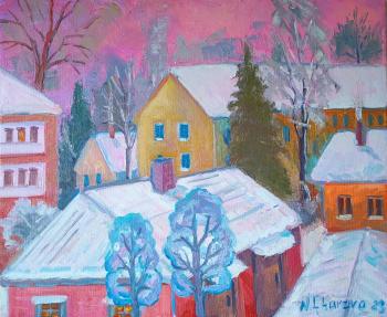 New Year's morning (Snow On Roofs). Charova Natali