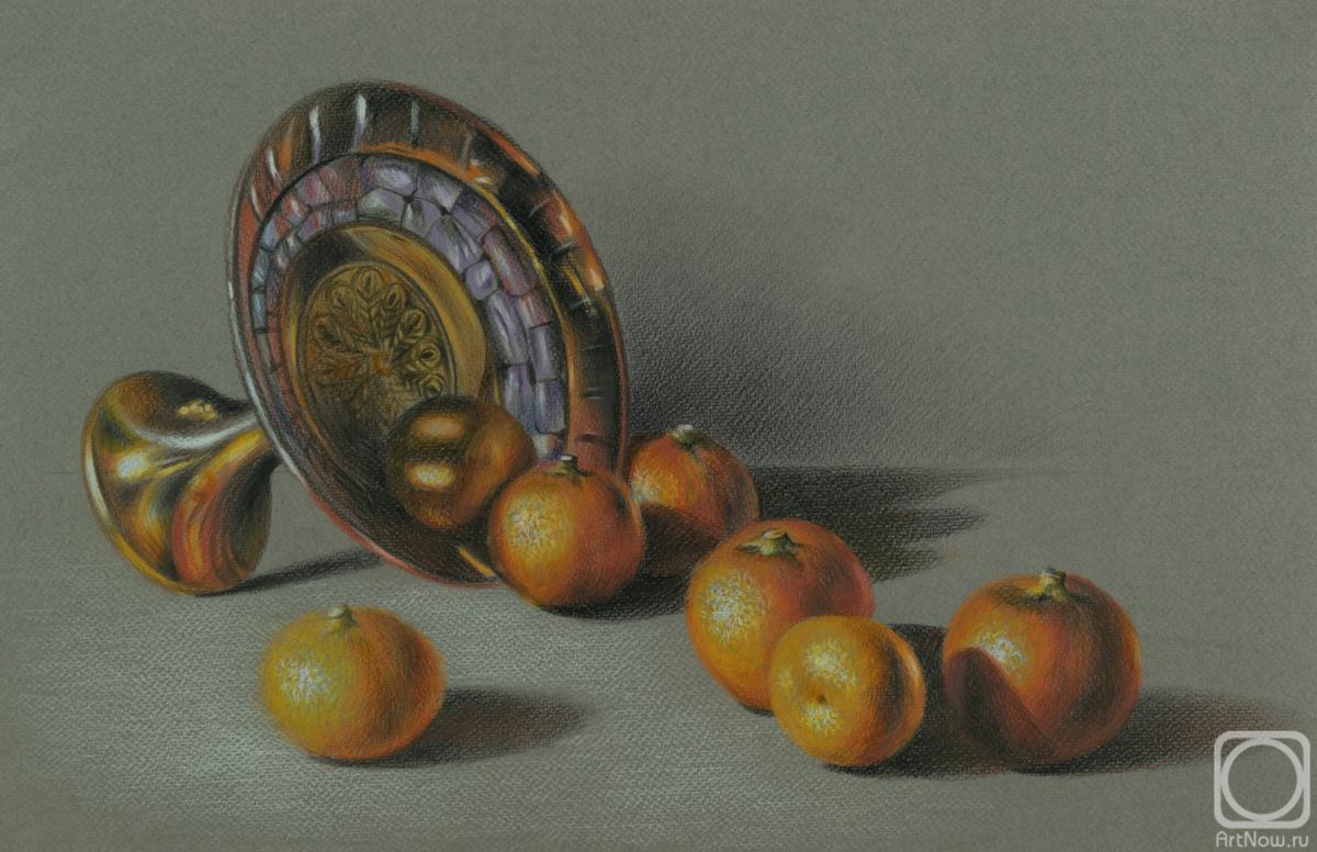 Khrapkova Svetlana. Still life with tangerines