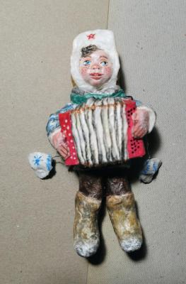 Boy with an accordion. Gorenkova Anna