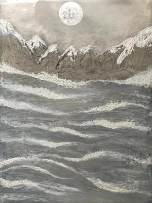 Mountains and waves (Abstract Paintings For The Int). Velinskaya Olga