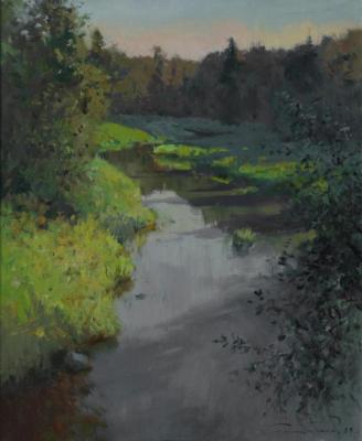 Evening on Lynna (Russian Impressionism). Lyubimov Sergei