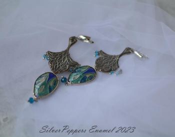 Marquise Hot Enamel Jewelry Earrings (Hot Enamel Earrings). Vedernikova Oksana