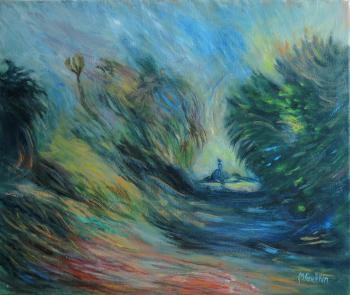 Landscape near Cagnes-sur-Mer (Romantic Painting). Gubkin Michail