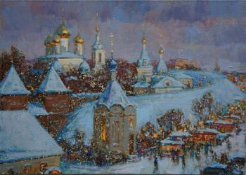 Winter evening in Dmitrov. Katyshev Anton