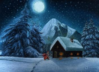 New Year's Eve (Night Winter Landscape). Gaponov Sergey