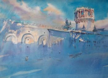 Winter at the Novodevichy Convent (Watercolor Colors). Orlenko Valentin