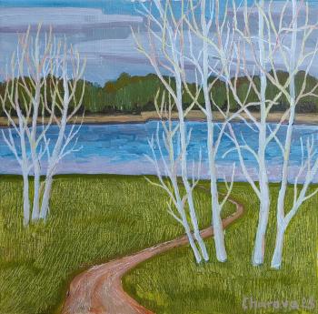 Birches. Spring (Modern Russian Painting). Charova Natali