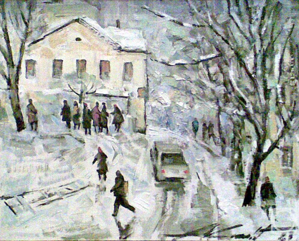 Knecht Aleksander. Snowy day in November