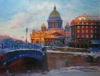 Saint-Petersburg in the rays of the sunset