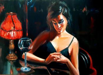 Lady with Wine. Gribanov Igor