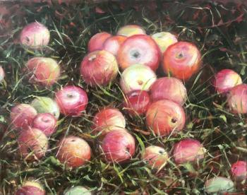 Apples on the grass (Summer Fruits). Rybina-Egorova Alena