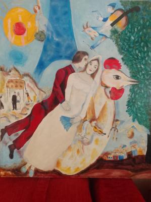 The Betrothed and the Eiffel Tower, Marc Chagall, 1913. Bandurko Viktor