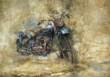 Harley (Retro Motorcycle). Pogosyan Sergey