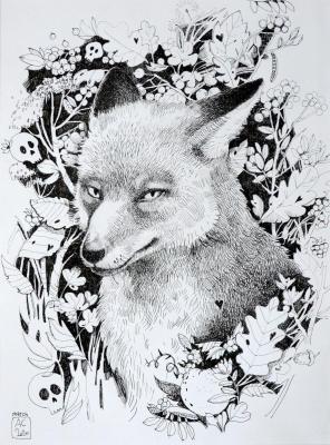 A sly fox in a fairy forest. Sergeeva Aleksandra