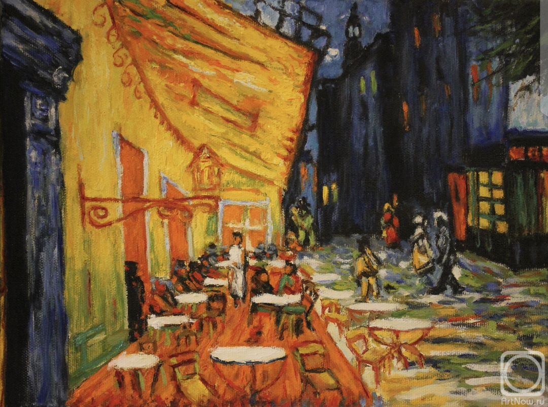 Korepanov Alexander. Night Caf&#233; Terrace (by Vincent van Gogh)