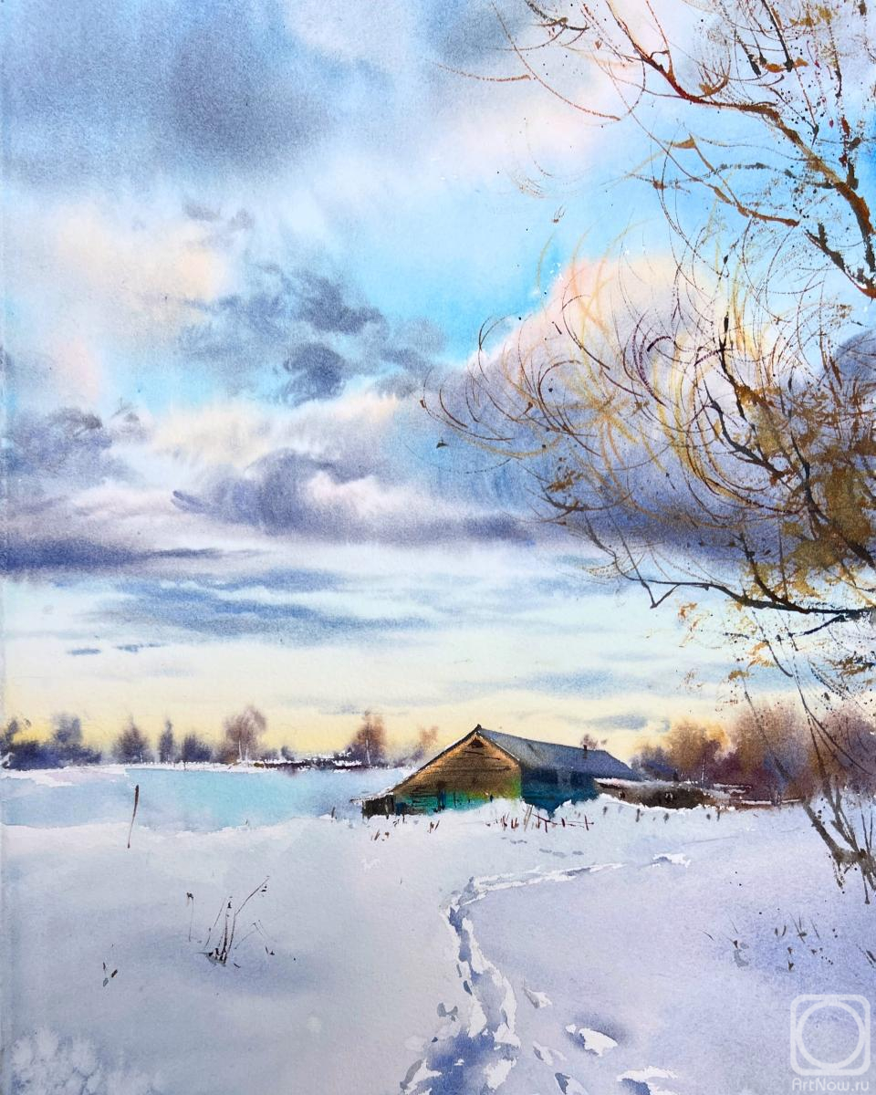 Gorbacheva Evgeniya. Winter morning in the village #2