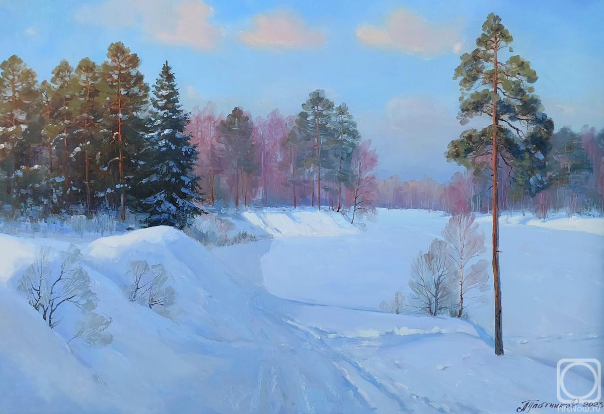 Plotnikov Alexander. Winter day on Talka