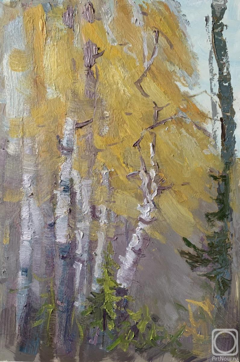 Bolotskaya Lyudmila. Autumn birches